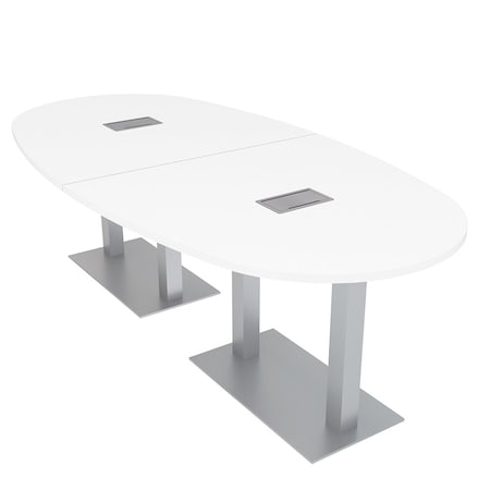 Skutchi Designs 45 in W, 96 in L, 29 in H, Engineered Wood Top, White HAR-BOVL-46X92-DOU-ELEC-XD09